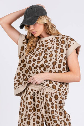 The Leopard Scuba Top