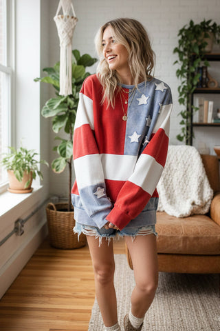 AMERICANA FLAG SWEATSHIRT