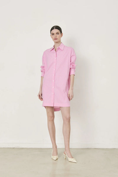 Deluc- Solar Dress- Pink Stripe