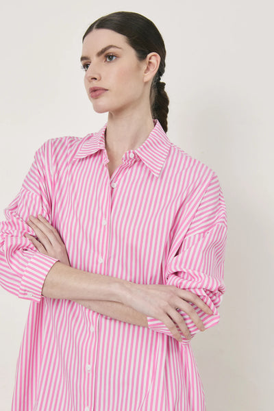 Deluc- Solar Dress- Pink Stripe