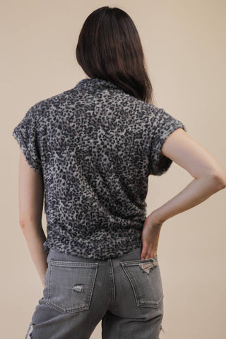 Leopard Soft Knit Vest Top