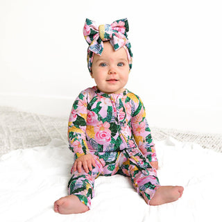 Gigi and Max - Luana RUFFLE ZIP Bamboo One Piece Floral Baby Outfit