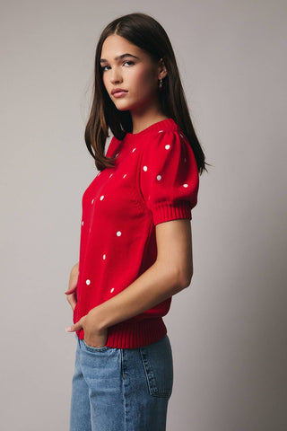The Ruby Polka Dot Sweater