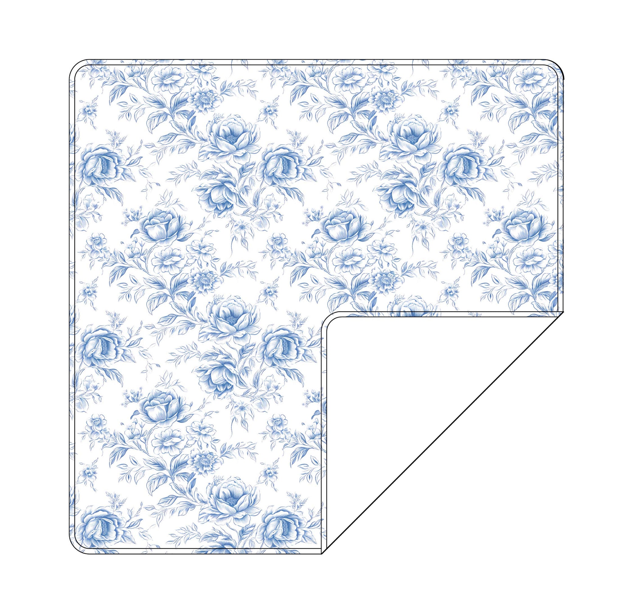 Charlie Lou Baby - Blue Toile | Lightweight Blanket (Bamboo Swaddle)