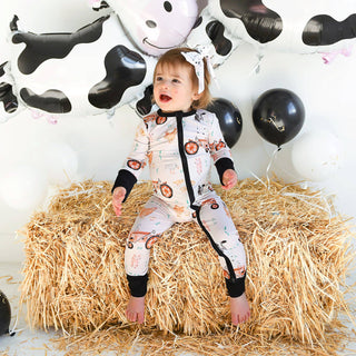 Gigi and Max - Millie Moo ZIP Bamboo Farm OnePiece 2-Way Zipper