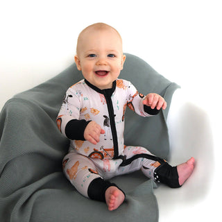 Gigi and Max - Millie Moo ZIP Bamboo Farm OnePiece 2-Way Zipper