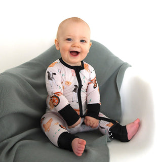 Gigi and Max - Millie Moo ZIP Bamboo Farm OnePiece 2-Way Zipper