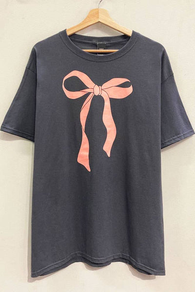 Bella Bow Ribbon Oversized Tee