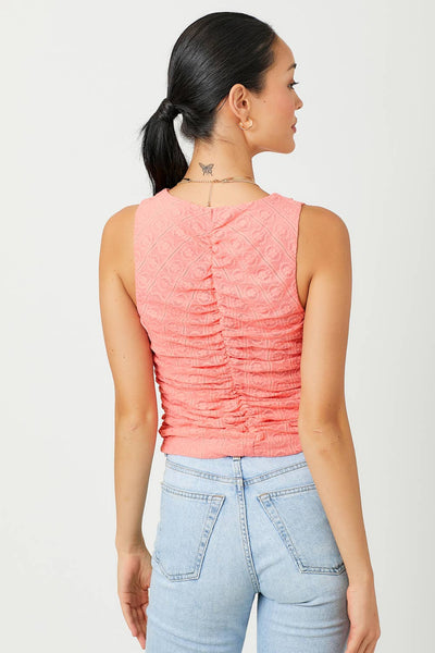 Floral Ruched Tank Top