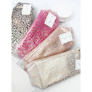 Waterproof Fabric Leopard Pattern Cosmetic Bag