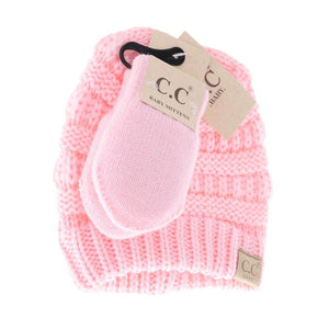 C.C Beanie -  Solid Beanie with Mittens