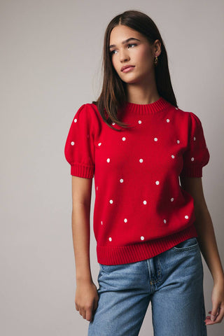 The Ruby Polka Dot Sweater