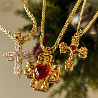 Everlasting Crystal Cross Necklace
