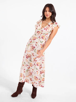 Earth Song Ruffle Midi Dress