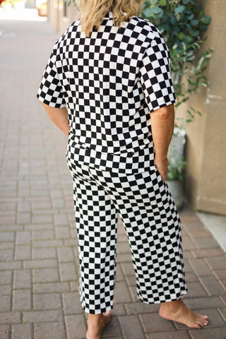Cheri Checkered Knit Set- Sold In Seperates