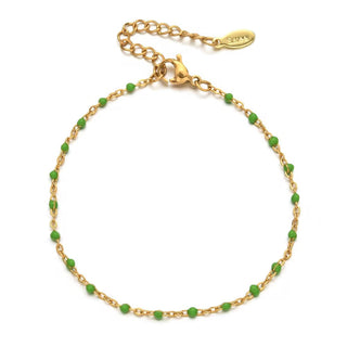 Carly Enamel Ball Chain Bracelet