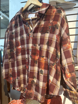 Adrianna Plaid Long Sleeve