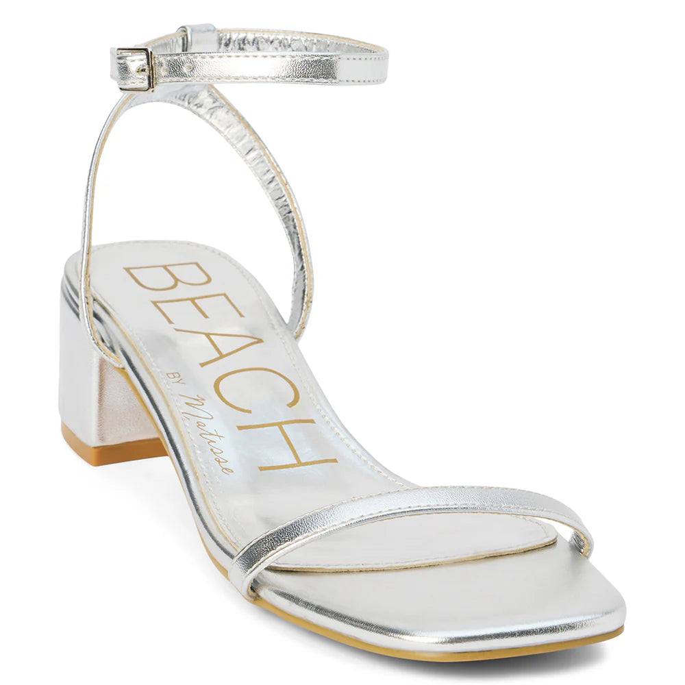 Beach by Matisse Belle Heeled Sandals- Silver