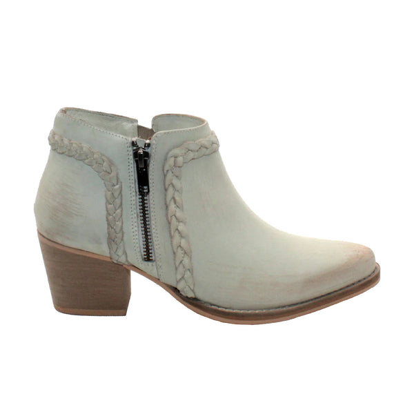 Very Volatile- Bronco Braided Ankle Bootie- Off White