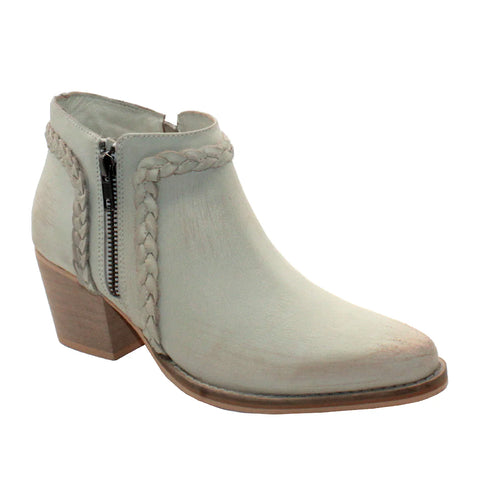 Very Volatile- Bronco Braided Ankle Bootie- Off White