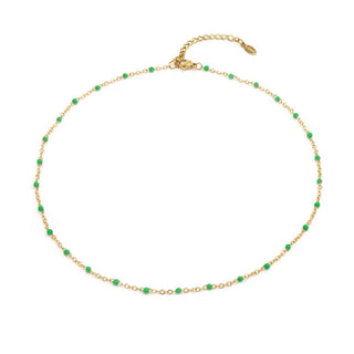 Carly Enamel Ball Chain Necklace