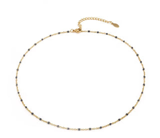 Enamel Ball Chain Necklace