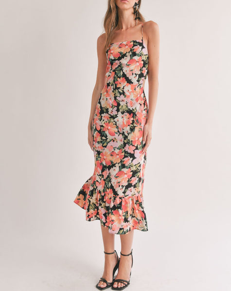 Sage The Label- Scenic Beauty Cutout Open Back Midi Dress