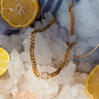 Smoke Show Crystal Cuban Chain Necklace