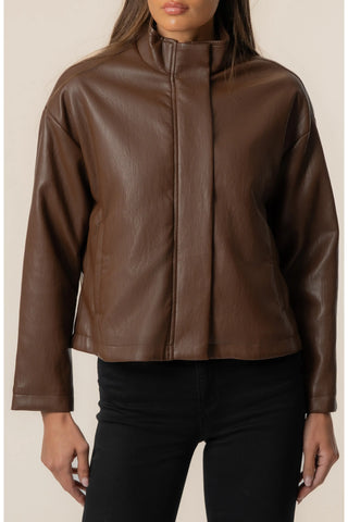 Wren Oversized Faux Leather Jacket