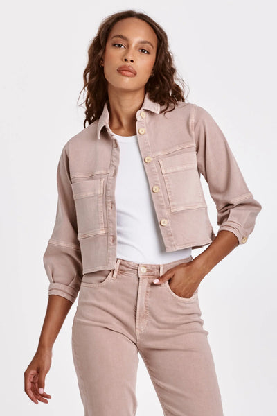 Dear John- Hanh Cropped Jacket- Rose Quartz