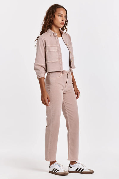 Dear John- Hanh Cropped Jacket- Rose Quartz