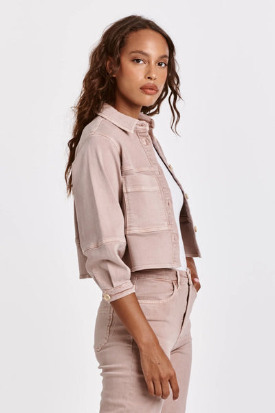 Dear John- Hanh Cropped Jacket- Rose Quartz