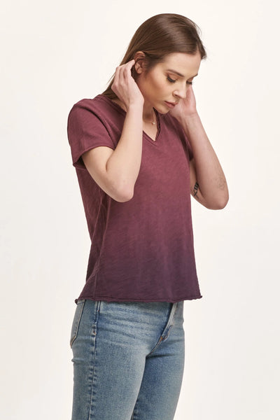 Dear John- Vanya Short Sleeve Slub Tee- Dip Dye