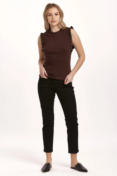 Dear John- Bridget Ruffle Trimmed Top