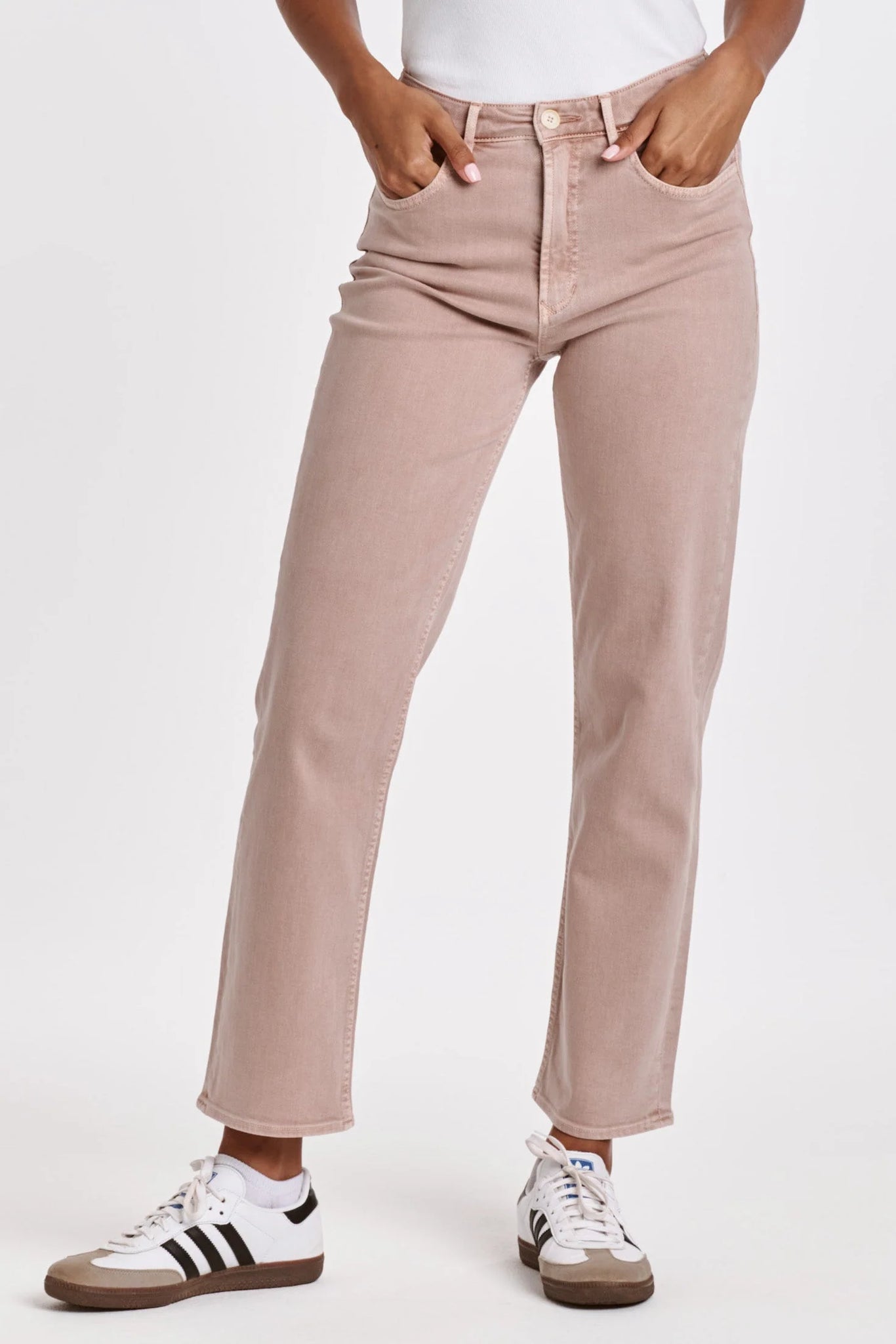 Dear John- 90's Super High Rise Ankle Straight Jeans- Rose Quartz