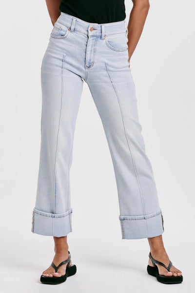 Dear John- Holly Super High Rise Cuffed Straight Jean- Positano