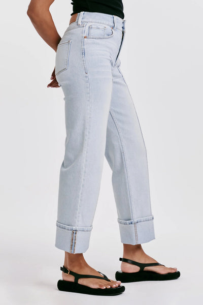 Dear John- Holly Super High Rise Cuffed Straight Jean- Positano