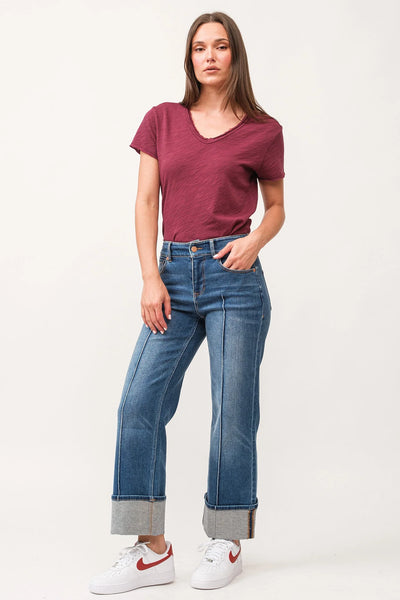 Dear John- Holly HIgh Rise Cuffed Hem Straight- Provance