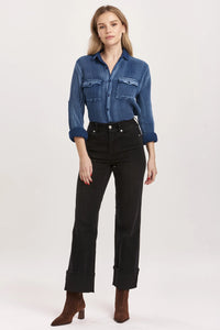 Dear John- HOLLY SUPER HIGH RISE CUFFED STRAIGHT JEANS JET SET