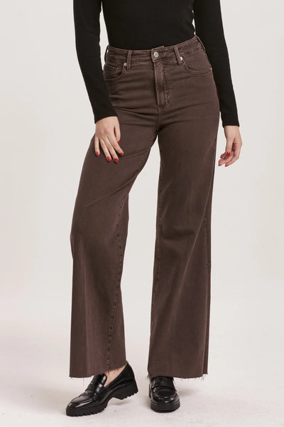 Dear John- Fiona High Rise Wide Leg- Mocha Brown