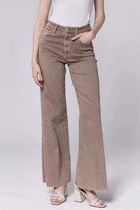 Fiona High Rise Wide Leg- Mink