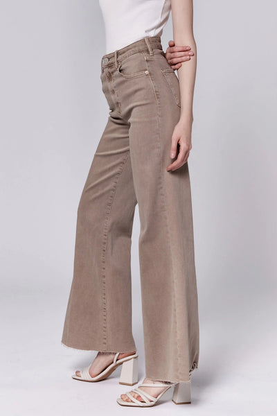 Fiona High Rise Wide Leg- Mink