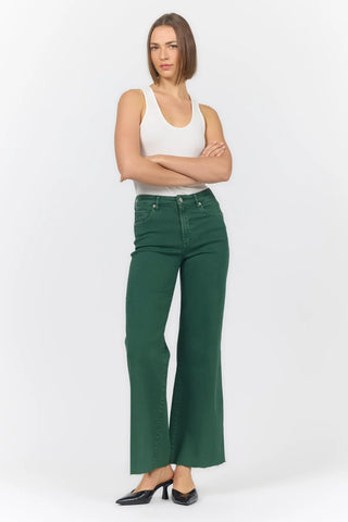 FIONA WIDE LEG JEAN PINE NEEDLE