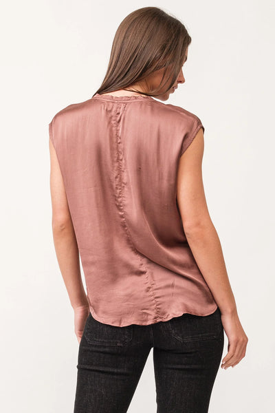 Dear John- Yanis V-Neck Sleeveless Top- Marron