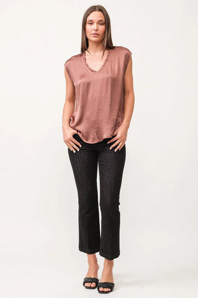 Dear John- Yanis V-Neck Sleeveless Top- Marron