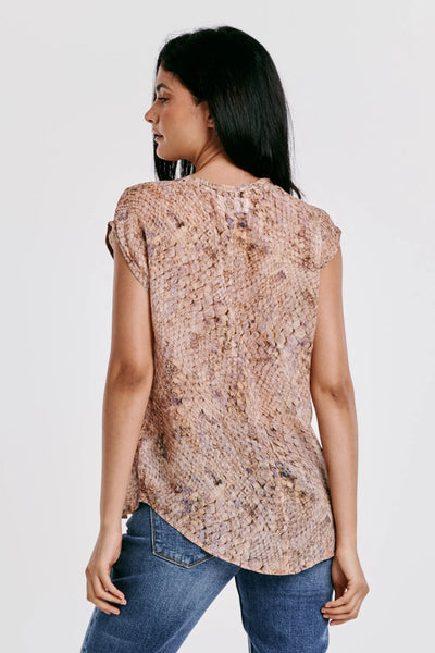 Dear John- Yanis Printed Top- Southwest Snake