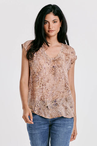 Dear John- Yanis Printed Top- Southwest Snake