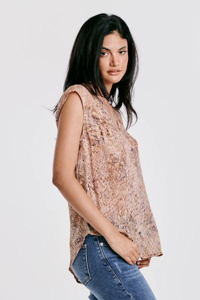 Dear John- Yanis Printed Top- Southwest Snake