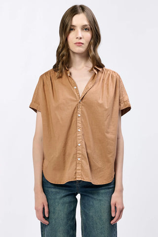 Beck Poplin Shirt Blouse- Biscuit