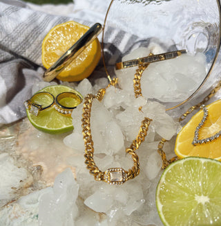 Smoke Show Crystal Cuban Chain Necklace